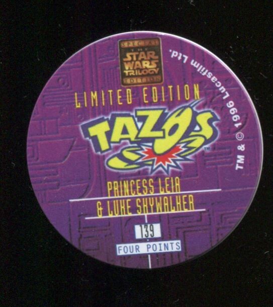 Tazo Limited Edition Star Wars Princess Leia & Luke Skywalker #139