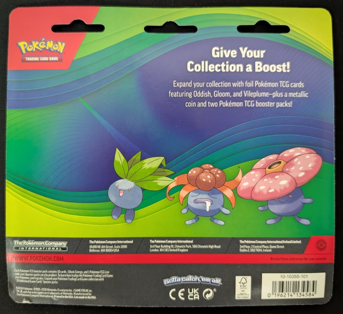 Enhanced 2 Pack Blister Oddish, Gloom, Vileplume Pokemon TCG NEW SEALED
