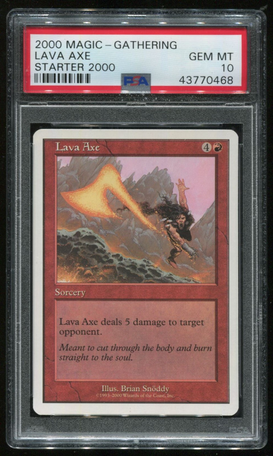 MTG Magic 2000 Starter Lava Axe PSA 10 Gem Mint
