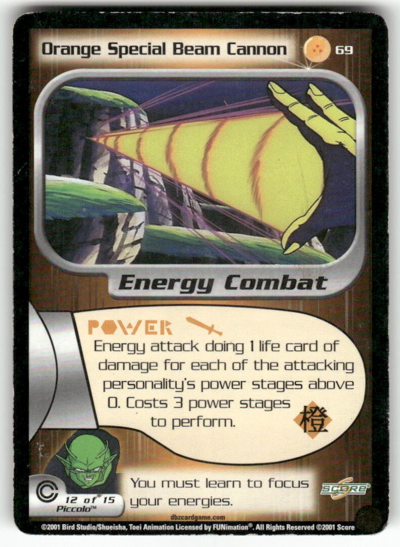 Dragon Ball Z Score Orange Special Beam Cannon #69 Very Good