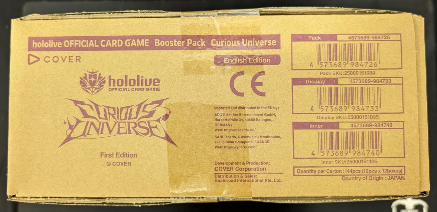 Curious Universe hBP04e First Edition Booster Box Hololive English TCG