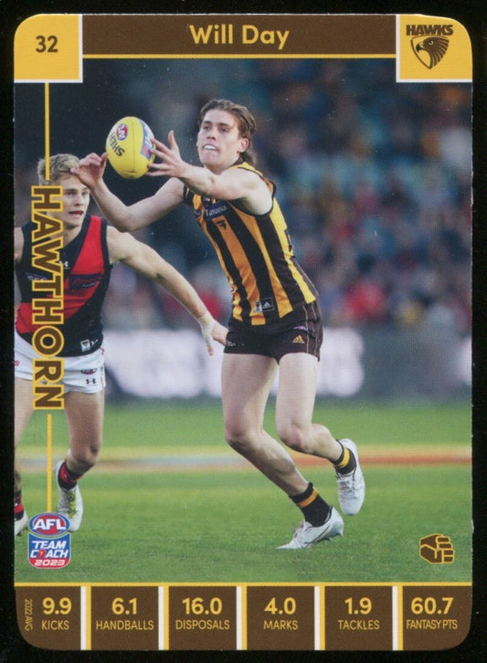 AFL 2023 McDonalds Teamcoach Hawthorne Hawks Will Day #32 Near Mint