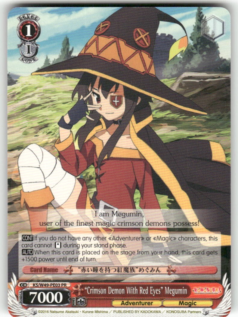 Weiss Schwarz "Crimson Demon With Red Eyes" Megumin #KS/W49-PE03 PR