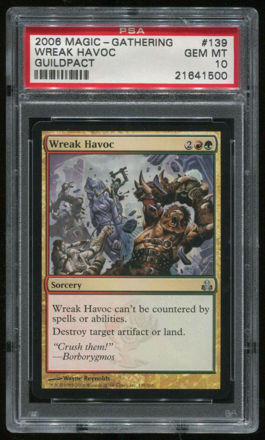 MTG Magic 2006 Guildpact Wreak Havoc #139 PSA 10 Gem Mint