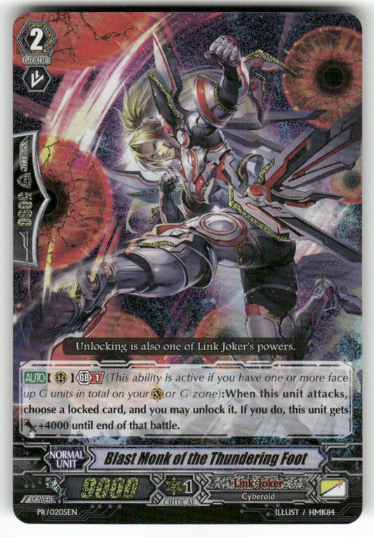 Cardfight Vanguard Blast Monk of the Thundering Foot #PR/0205EN PR