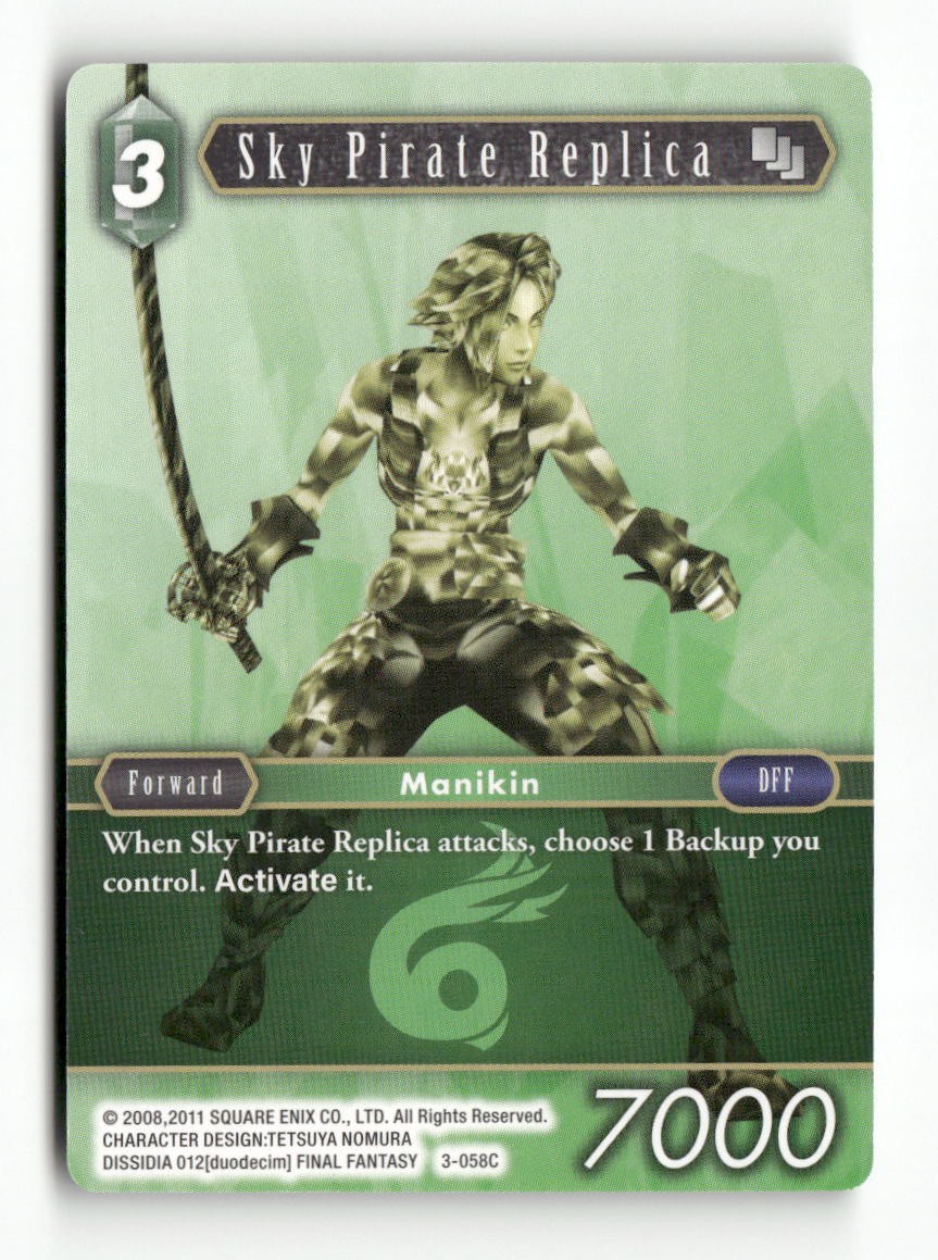 Sky Pirate Replica 3-058C Common Opus III Final Fantasy Near Mint