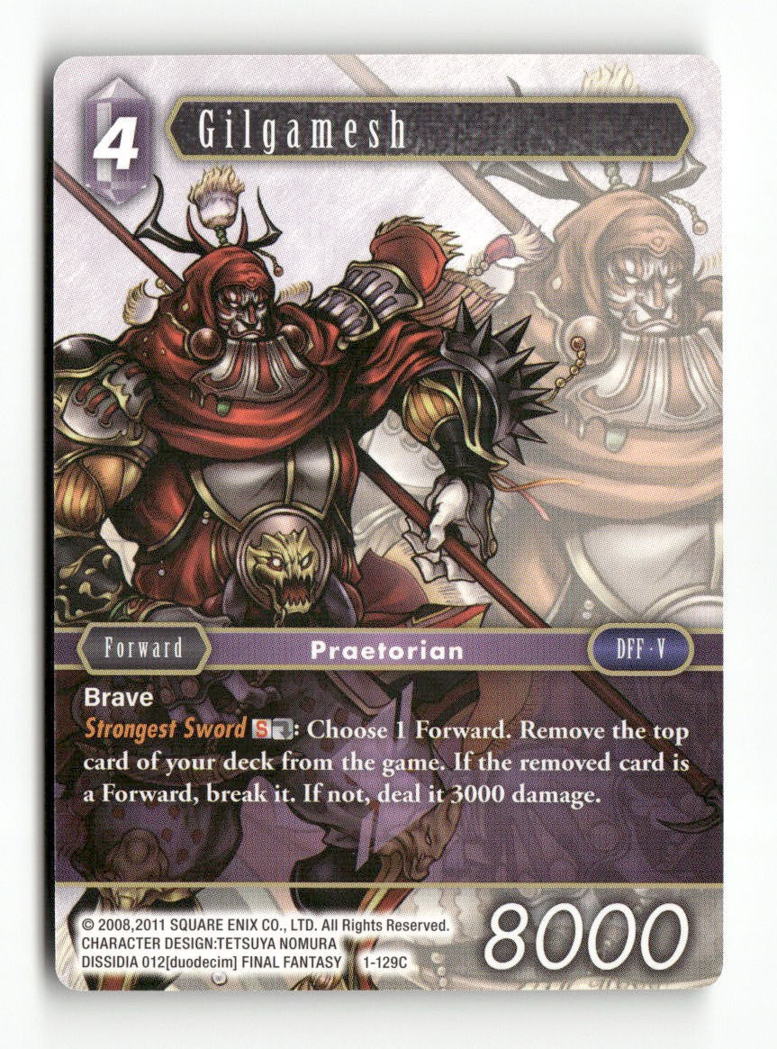 Gilgamesh (Common) 1-129C Common Opus I Final Fantasy Near Mint
