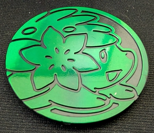Pokemon Flip Coin Rainbow Green Holofoil Shaymin