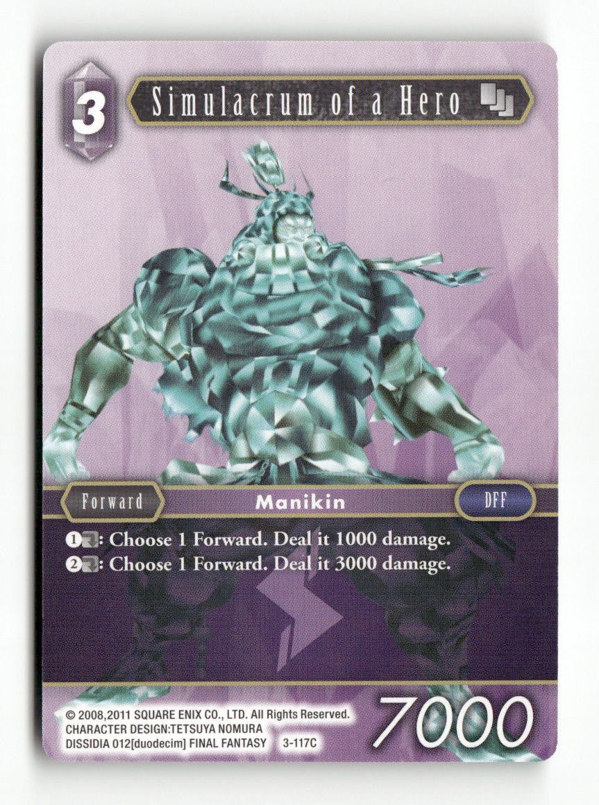 Simulacrum of a Hero 3-117C Common Opus III Final Fantasy Near Mint