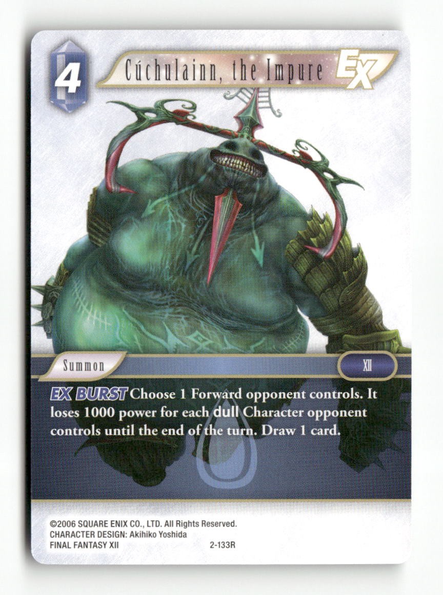 Cuchulainn, the Impure EX 2-133R Rare Opus II Final Fantasy Near Mint