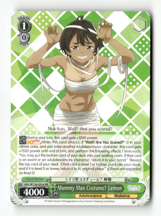 Mummy Man Costume? Lemon MKI/W126-E034 RR Weiss Schwarz TCG