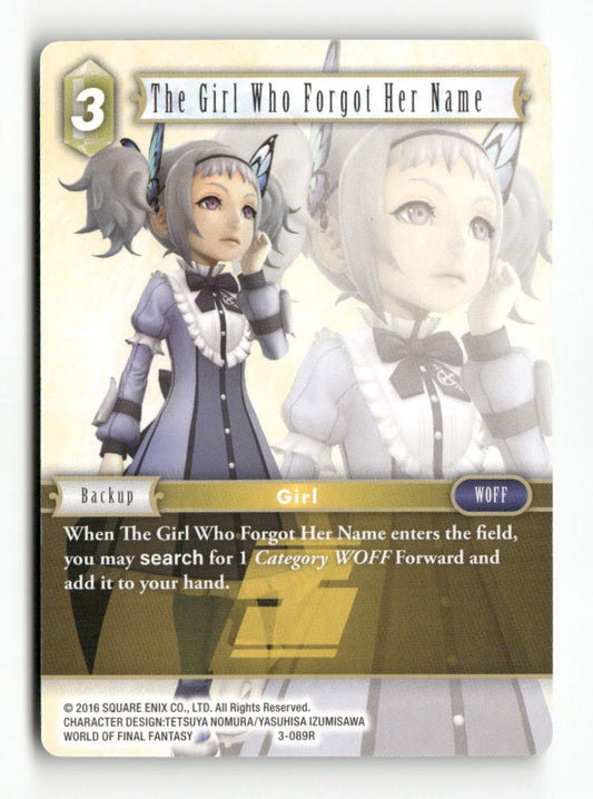 The Girl Who Forgot Her Name 3-089R Rare Opus III Final Fantasy Near Mint