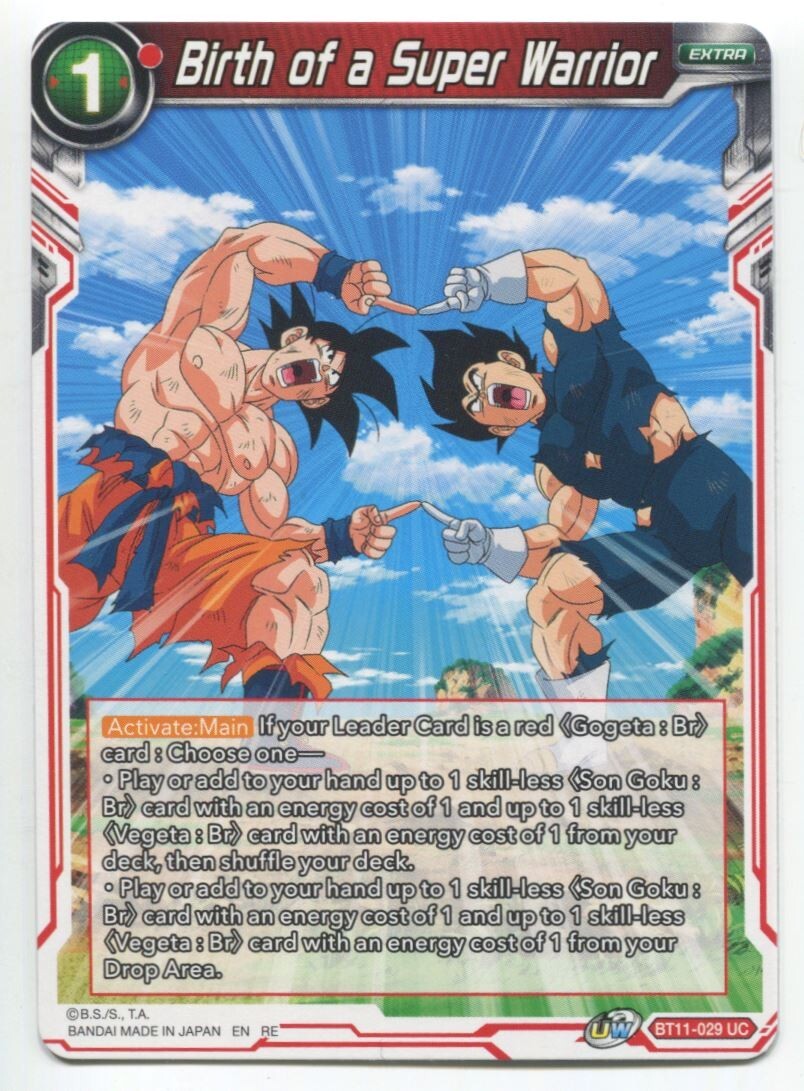 DBS Dragon Ball Super Birth Of A Super Warrior #BT11-029 UC Near Mint