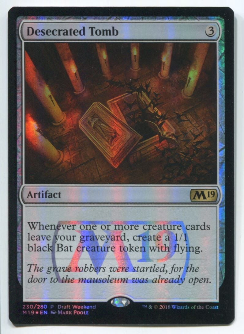 MTG Magic M19 Desecrated Tomb Foil #230 Near Mint