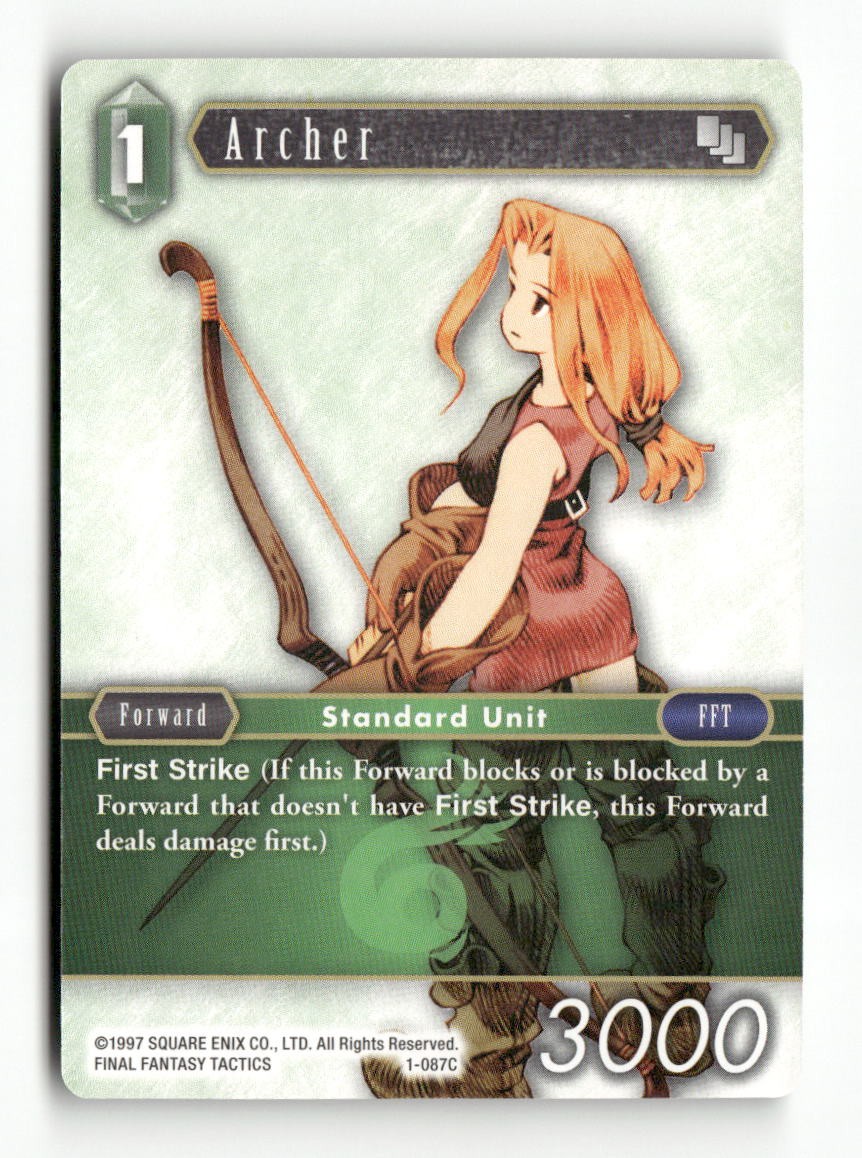 Archer (Female Unit) - 1-087C 1-087C Common Opus I Final Fantasy Near Mint