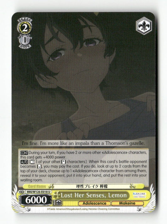 Lost Her Senses, Lemon MKI/W126-E018 U Weiss Schwarz TCG