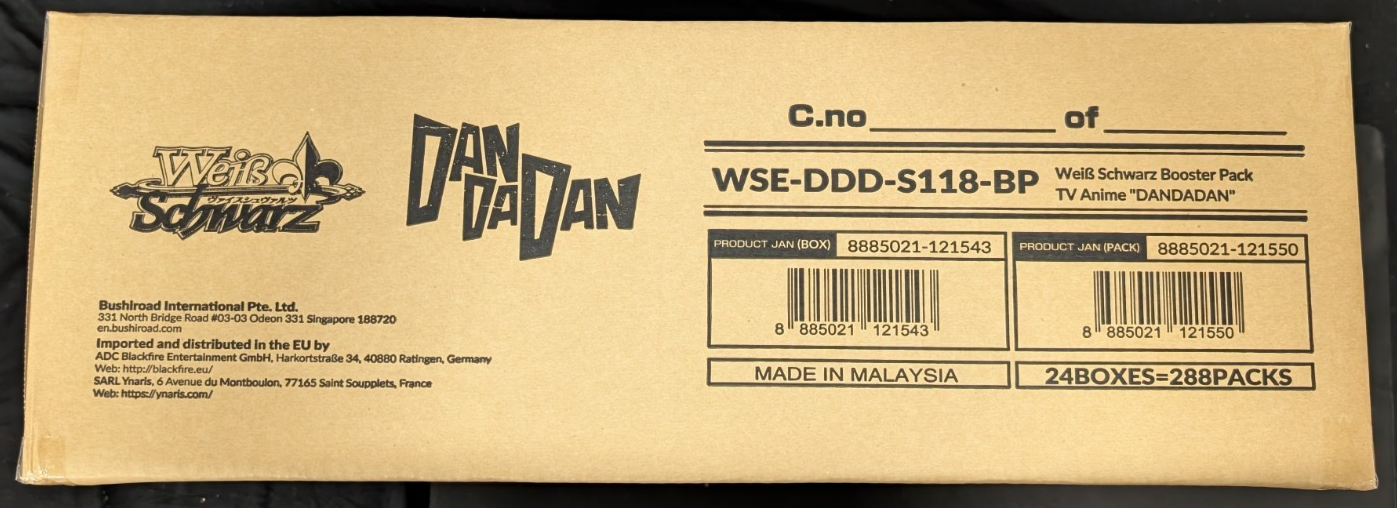 Dandadan TV Anime 1st Edition Booster Box Weiss Schwarz English TCG
