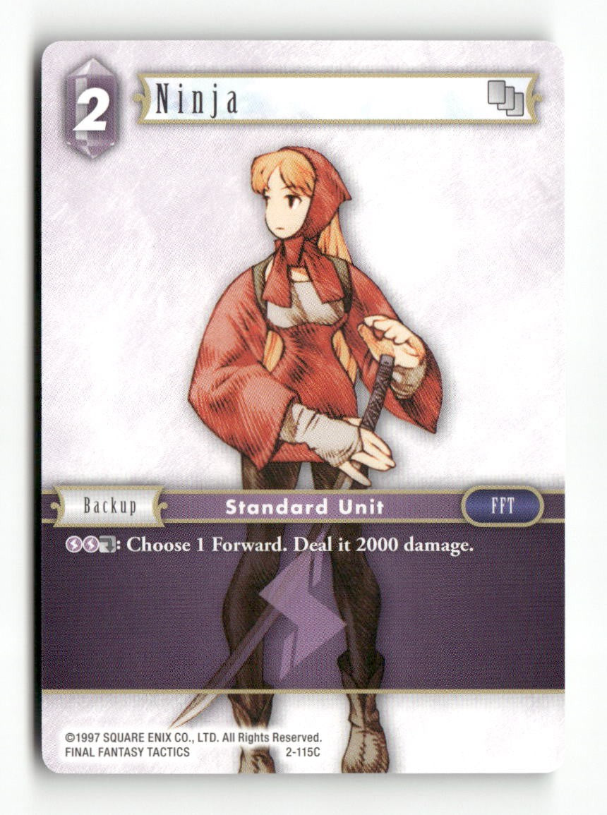 Ninja (Female Unit) 2-115C Common Opus II Final Fantasy Near Mint