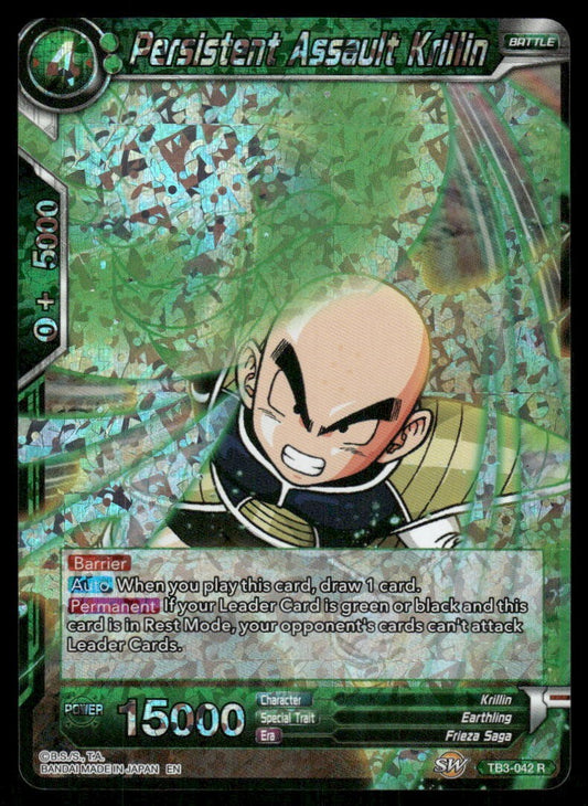 Dragon Ball Super Persistent Assault Krillin #TB3-042 R Near Mint Foil