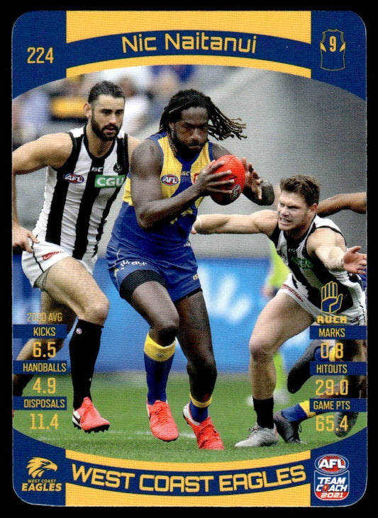 AFL 2021 McDonalds West Coast Eagles Nic Naitanui #224 Near Mint