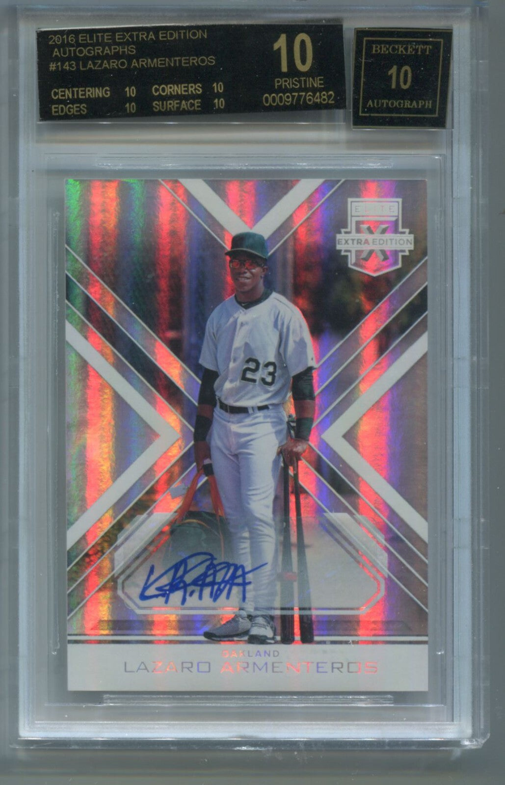 MLB 2016 Panini Elite Extra Edition #143 Lazaro Armenteros (AU, RC) BGS 10 Black