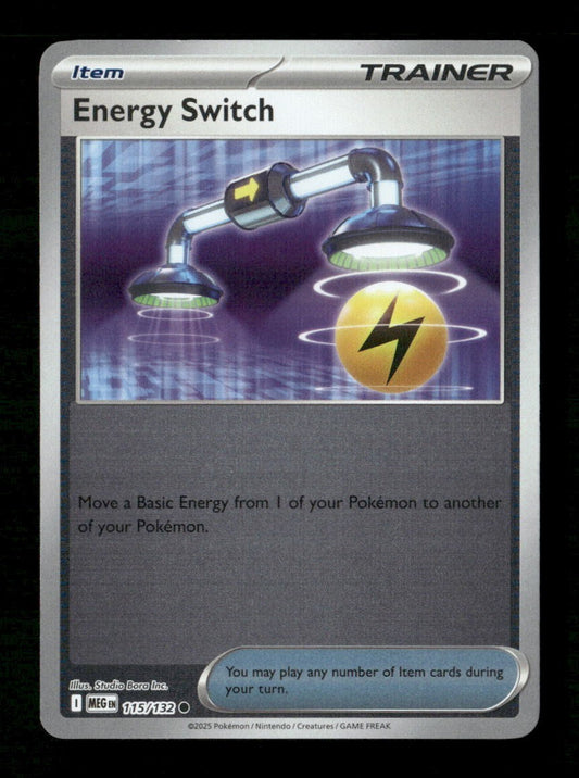 Energy Switch #115/132 Reverse Holofoil Pokemon Mega Evolution