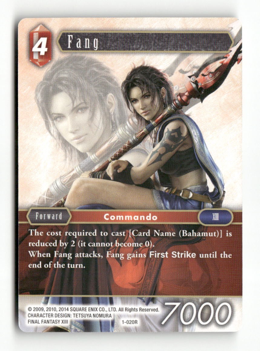 Fang 1-020R Rare Opus I Final Fantasy Near Mint