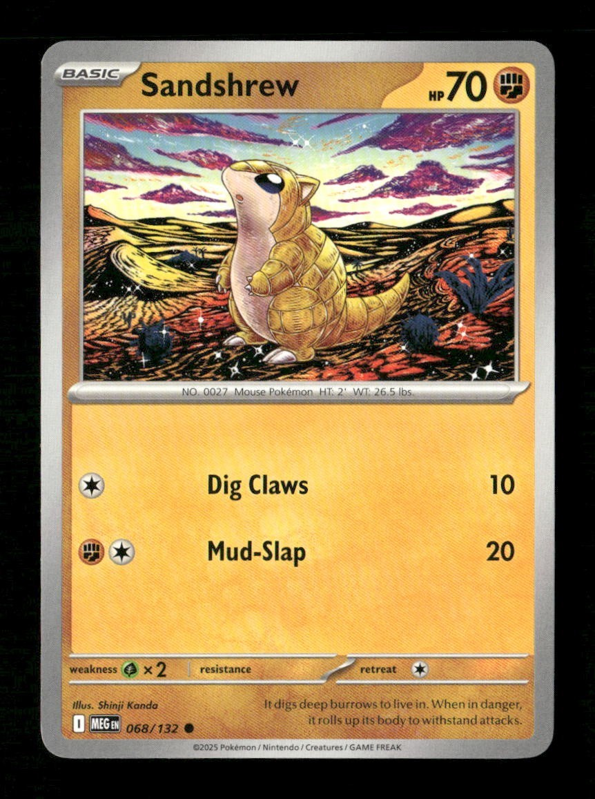 Sandshrew #068/132 Normal Pokemon Mega Evolution