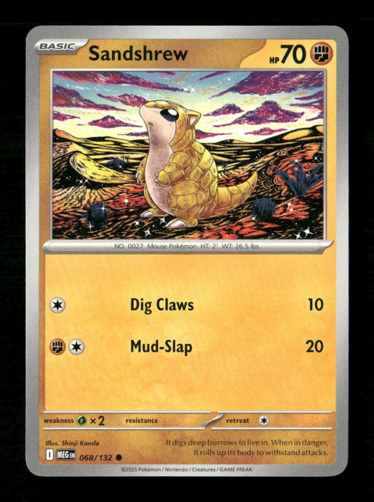 Sandshrew #068/132 Normal Pokemon Mega Evolution