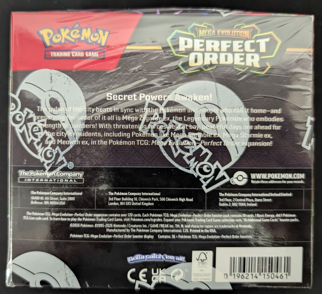 Mega Evolution Perfect Order Booster Box NEW SEALED Pokemon TCG FROM CASE