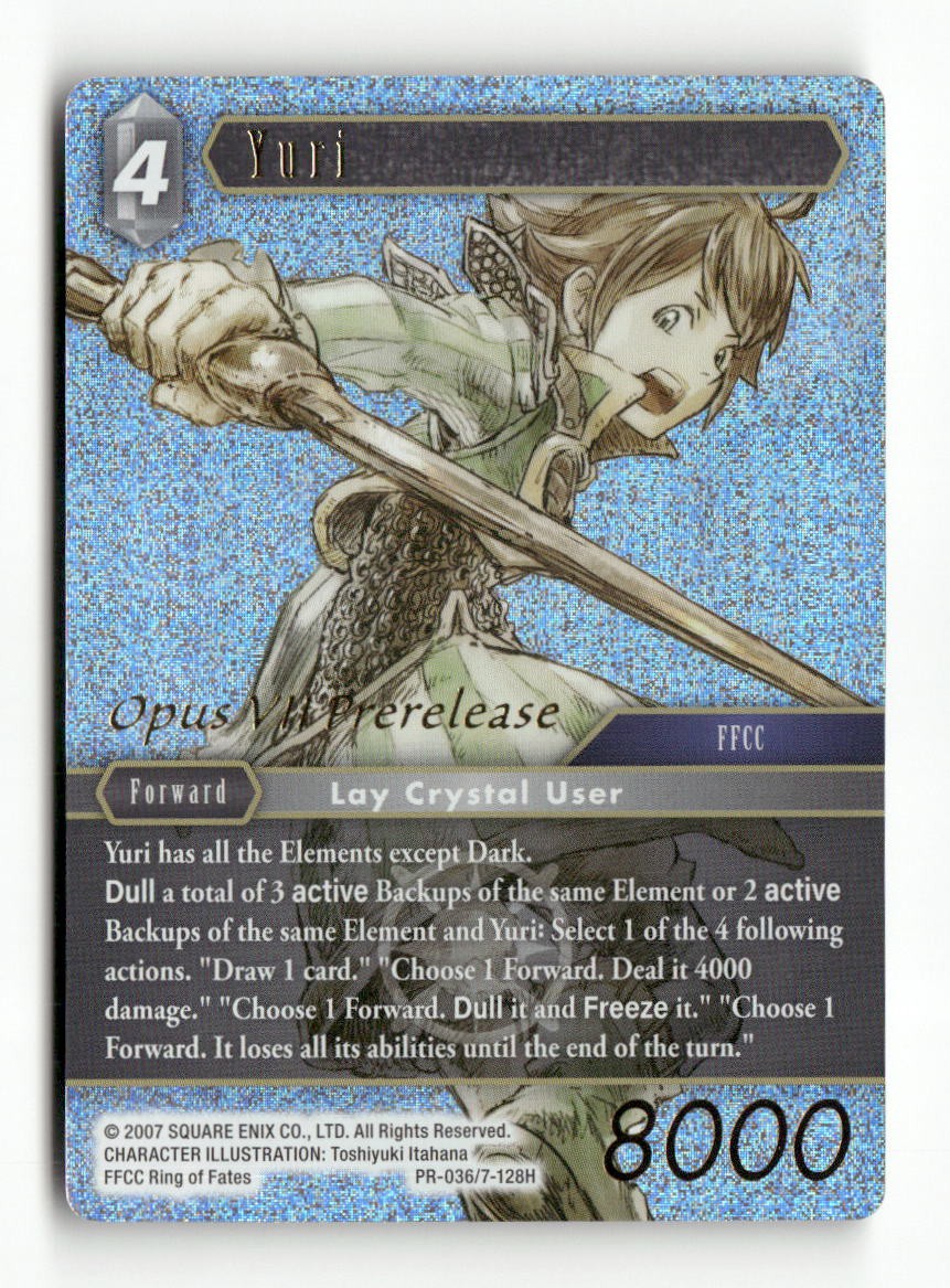 Yuri (Prerelease Promo) PR-036/7-128H FF: Promo Cards Final Fantasy Foil NM