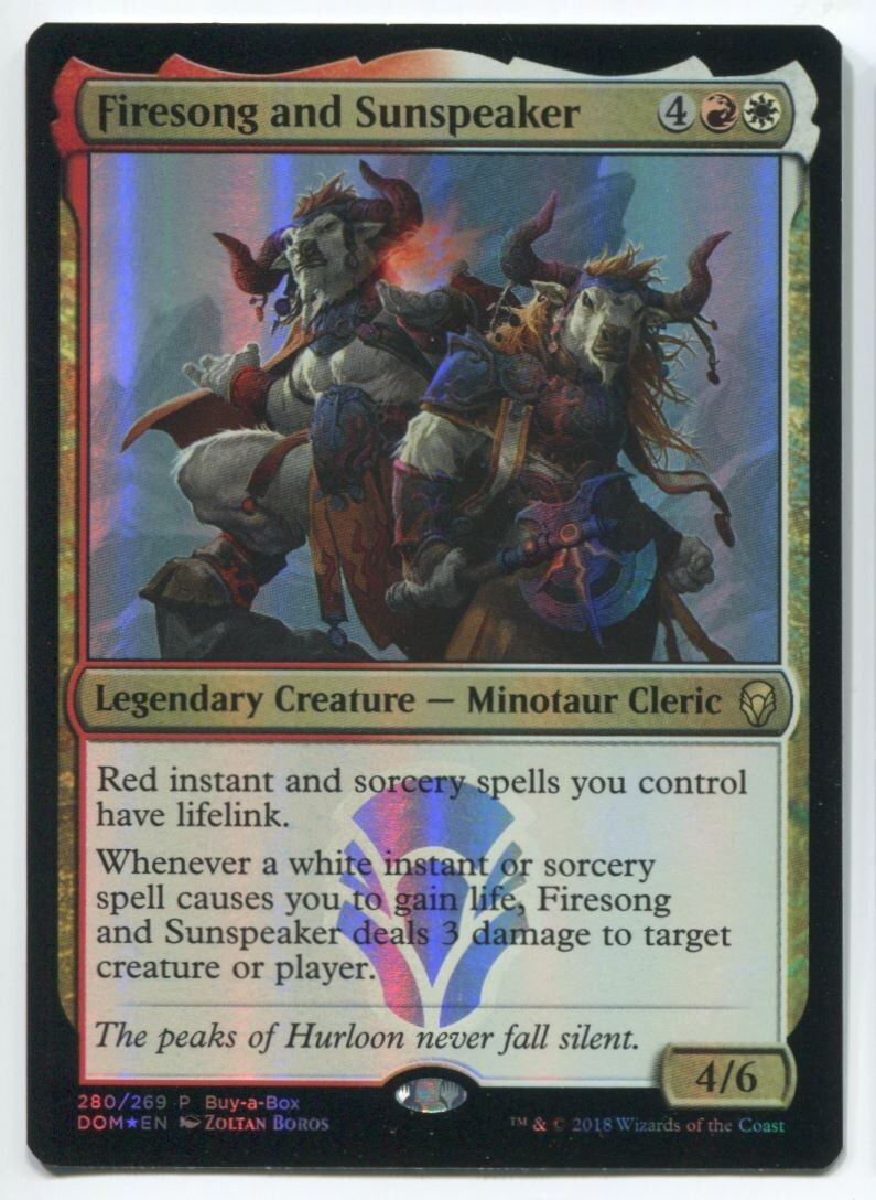 MTG Magic DOM Firesong and Sunspeaker Foil #280 Near Mint