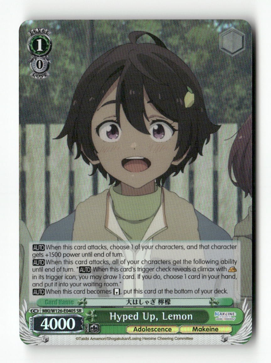 Hyped Up, Lemon (SR) MKI/W126-E040S SR Weiss Schwarz TCG