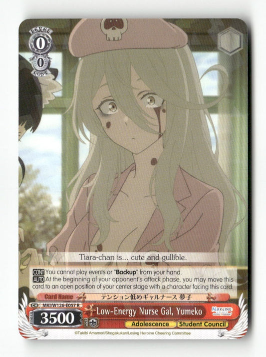 Low-Energy Nurse Gal, Yumeko MKI/W126-E057 R Weiss Schwarz TCG