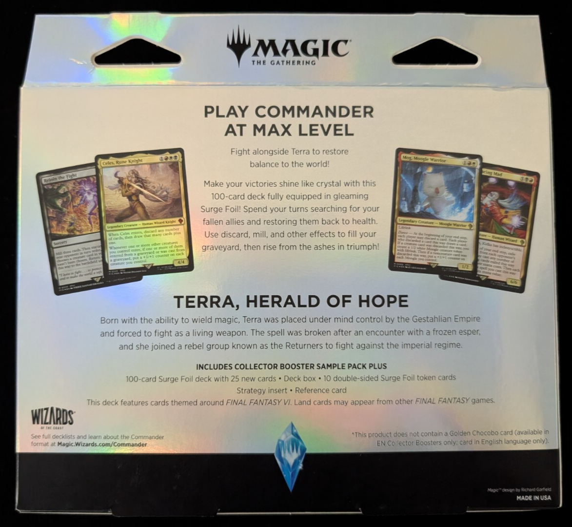 MTG Magic The Gathering Final Fantasy Collector Commander Deck Bundle NEW SEALED
