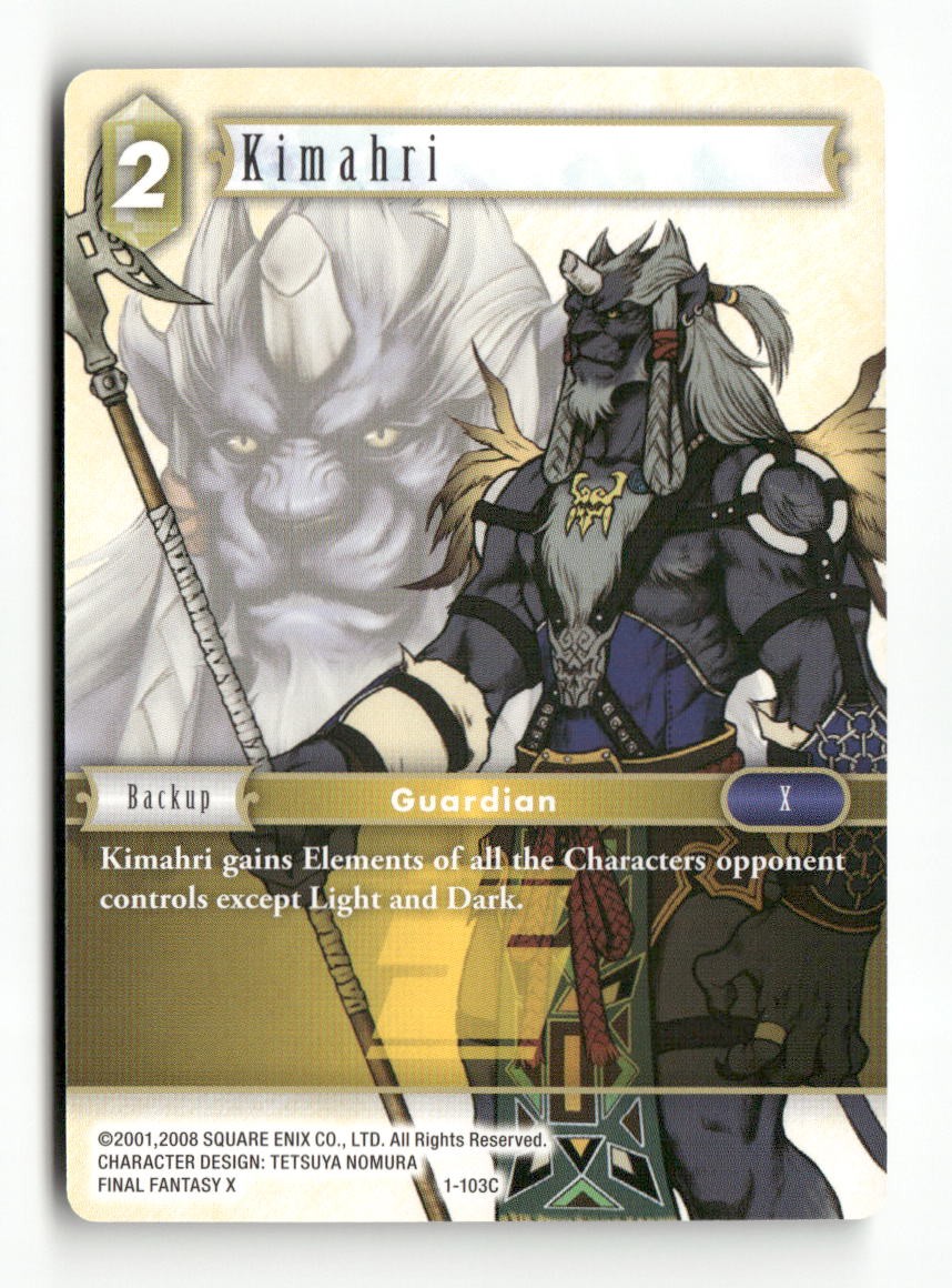Kimahri (Common) 1-103C Common Opus I Final Fantasy Near Mint