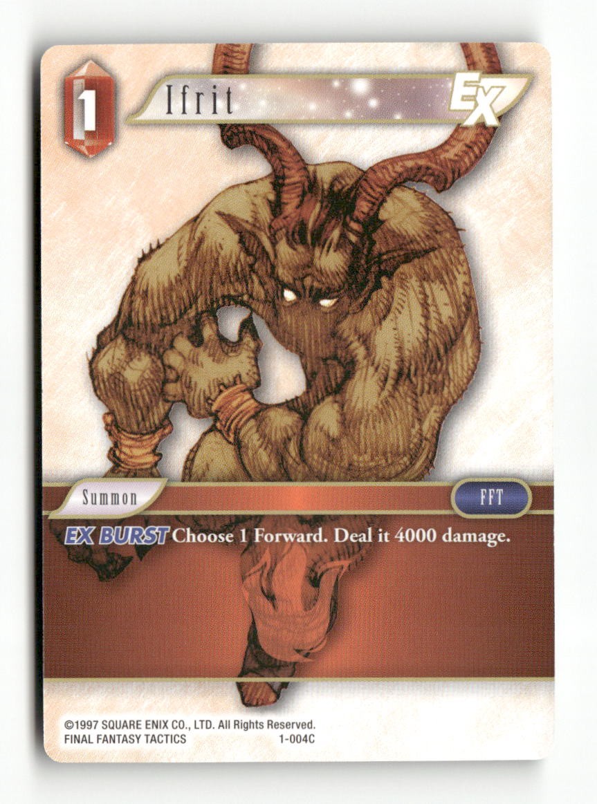 Ifrit EX 1-004C Common Opus I Final Fantasy Near Mint