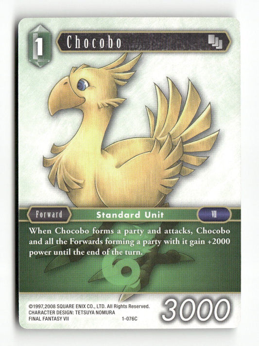 Chocobo - 1-076C 1-076C Common Opus I Final Fantasy Near Mint