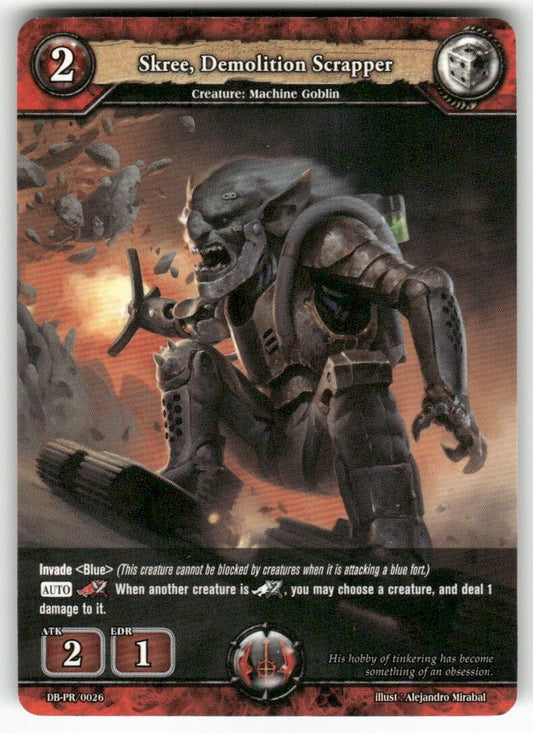 Dragoborne Skree, Demolition Scrapper #DB-PR/0026 Promo