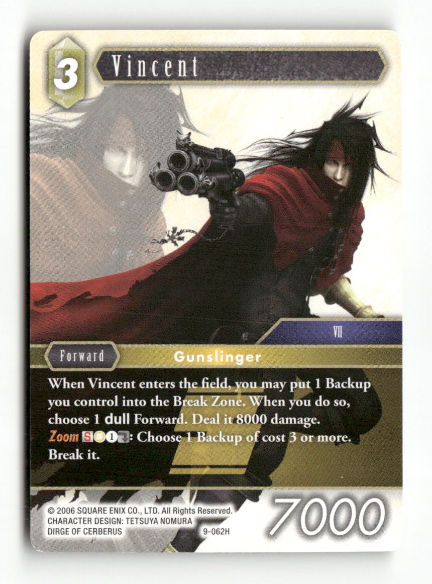 Vincent 9-062H Hero Opus IX Final Fantasy Near Mint