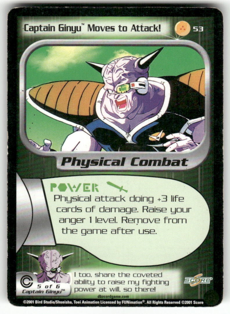 Dragon Ball Z Score Captain Ginyu Moves to Attack! #53 Very Good