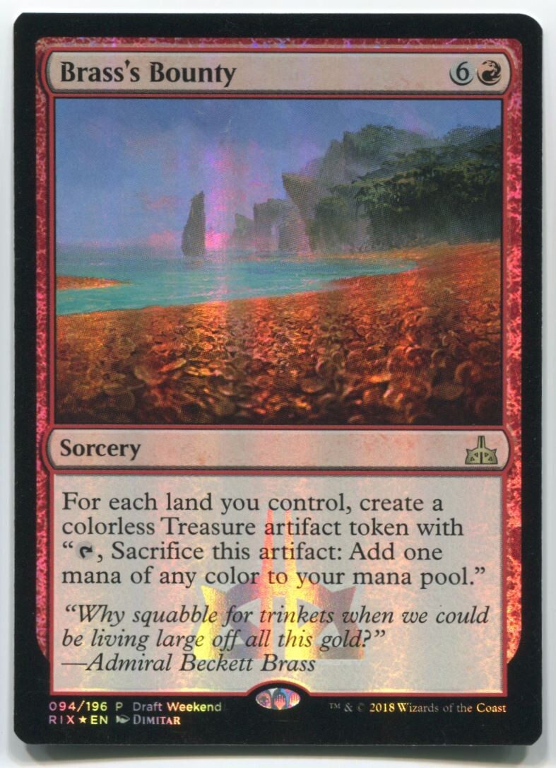 MTG Magic RIX Brass's Bounty Foil #94 Near Mint