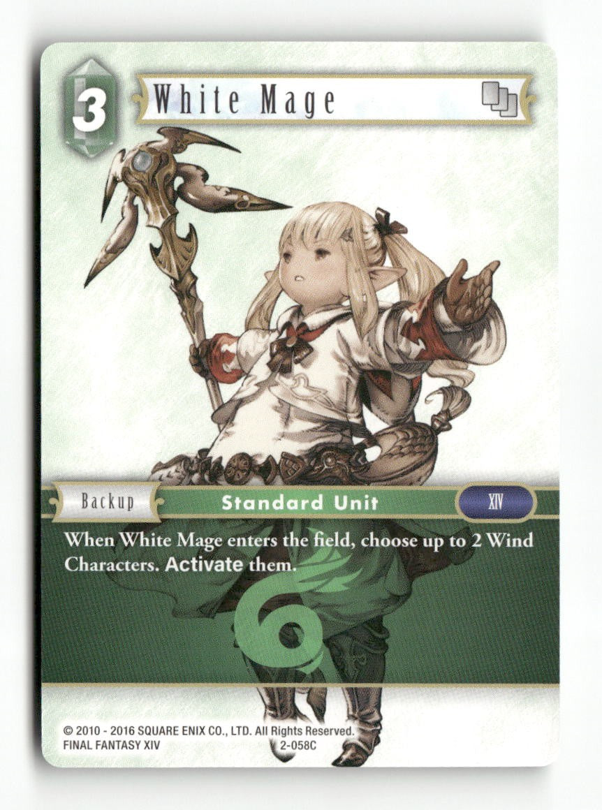 White Mage 2-058C Common Opus II Final Fantasy Near Mint