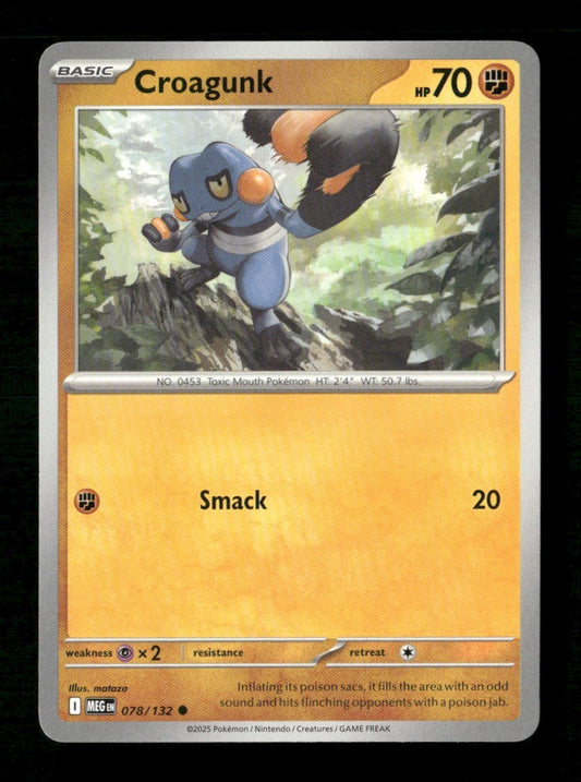 Croagunk #078/132 Normal Pokemon Mega Evolution