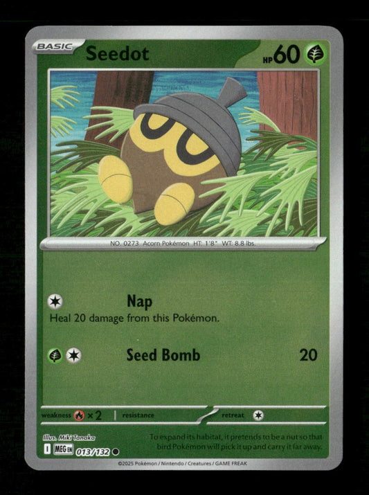 Seedot #013/132 Reverse Holofoil Pokemon Mega Evolution