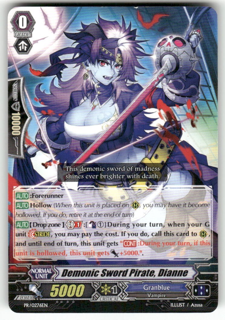 Cardfight Vanguard Demonic Sword Pirate, Dianne #PR/0276EN PR