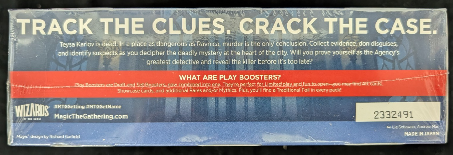 MTG Magic SEALED UNOPENED Murders At Karlov Manor Play Booster Box