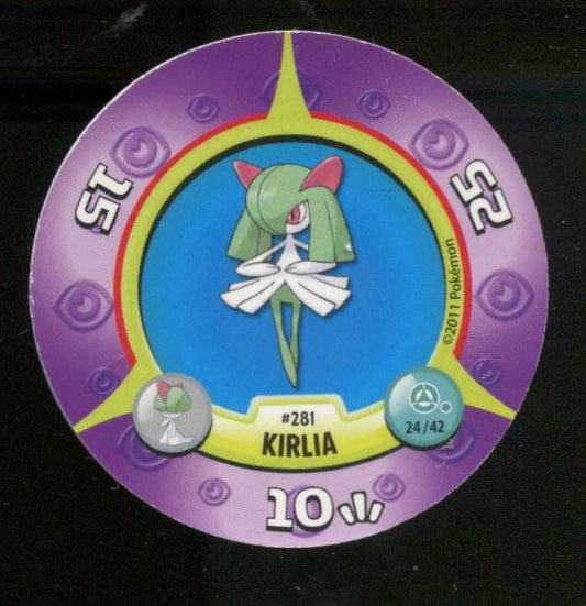 Pokemon Tazo Disc Pog Kirlia #281 #24 /42
