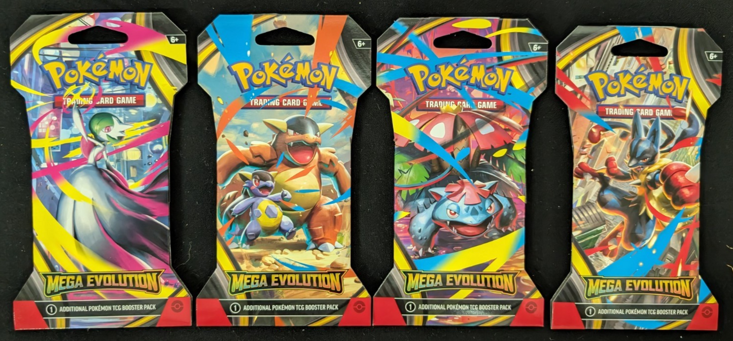 Mega Evolution Sleeved Booster Pack Blister Pokemon TCG NEW SEALED (1 PACK)