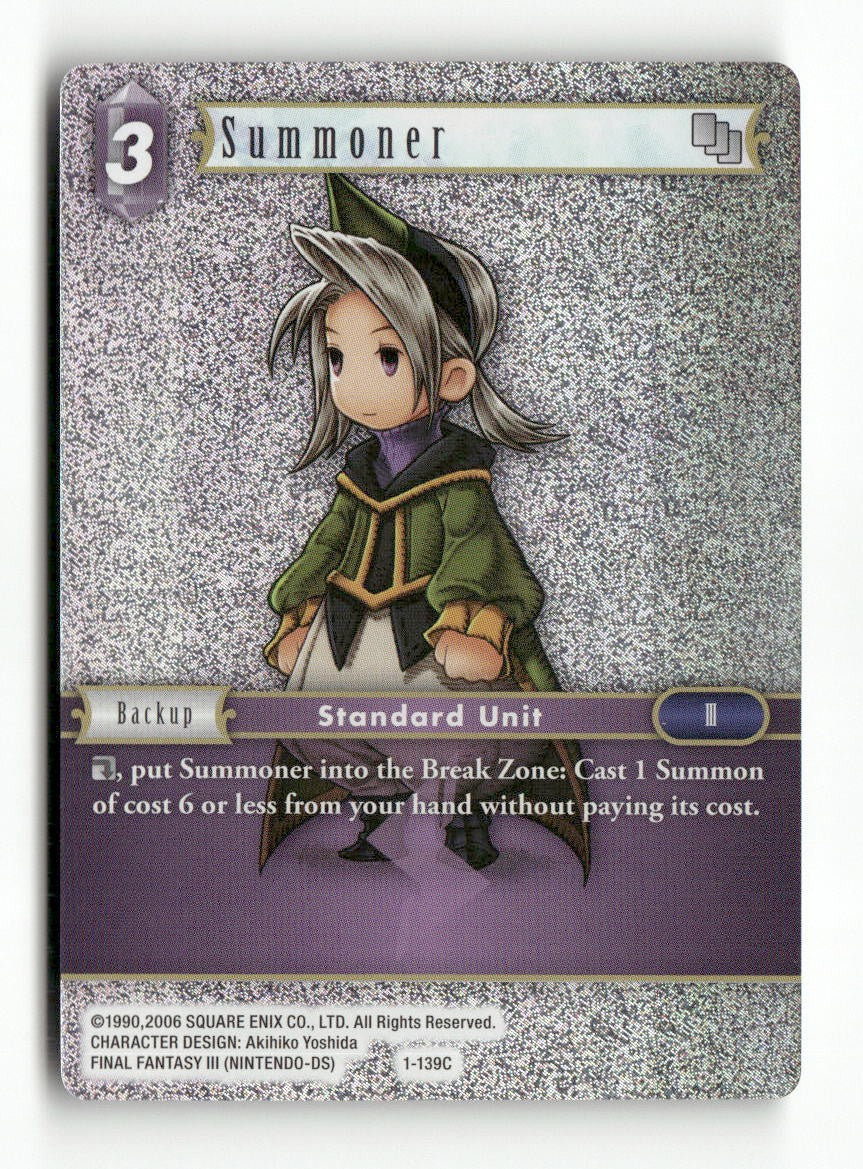 Summoner (Luneth) 1-139C Common Opus I Final Fantasy Foil Near Mint WAVE 1